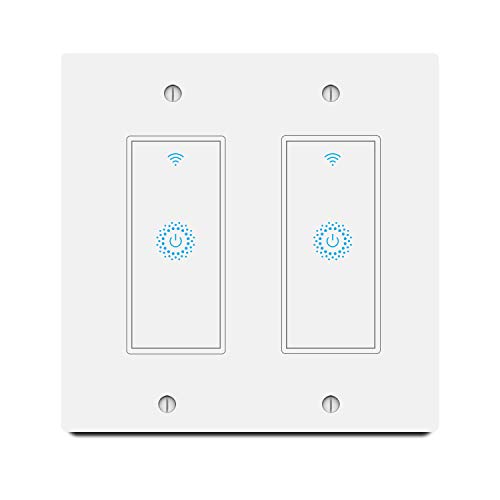 Smart Light Switch&Alexa Smart Double Switch&WiFi Light Switch with