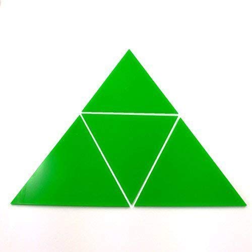 Super Cool Creations Bright Green Triangle Mosaic Wall Tiles - Pack of 10-14cm x 14cm