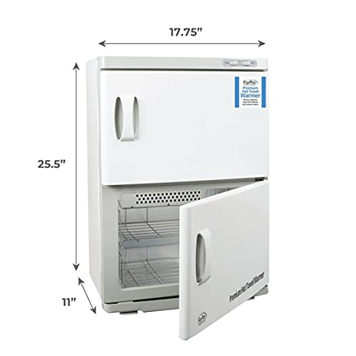 ForPro Premium Double Hot Towel Warmer, Extra Large Capacity, Holds 48