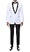 36R Zonettie Mens RENO White Black 2pc Slim Fit Shawl Tuxedo