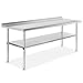 GRIDMANN NSF Stainless Steel Commercial Kitchen Prep & Work Table w/ Backsplash - 72 in. x 24 in. primary