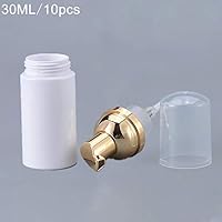 S28esong Foaming Bottle 10pcs/Set 30ml Liquid Lightweight with Gold Pump Mini Cosmetics Travel Soap Dispenser Multifunctional Portable Shampoo Lotion Leakproof Mousses Bathroom