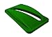 Rubbermaid Commercial FG270388GRN Slim Jim Rectangular Paper Recycling Container Top, Green