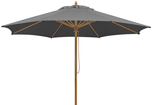 Schneider Sonnenschirm Malaga, anthrazit, 300 cm rund, 614-15, Gestell Alu/Stahl, Bespannung Polyester, 7.2 kg