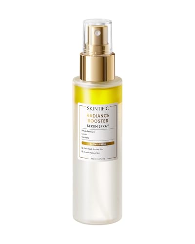 SKINTIFIC Mist Facial Hidratante Bifásico – Suero en Spray con Bífida y Escualano, Glow Natural y Efecto Dewy, Calmante, Vegano, Todo Tipo de Piel, 100ml