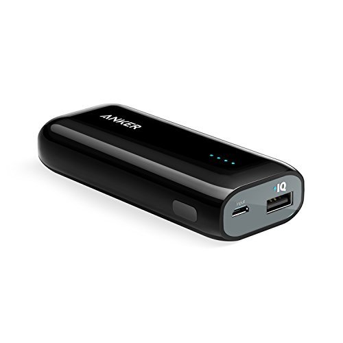 [Upgraded to 6700mAh] Anker Astro E1 Candy-Bar Sized Ultra Compact Portable Charger, External Battery Power Bank, with High-Speed Charging PowerIQ Technology (Black)