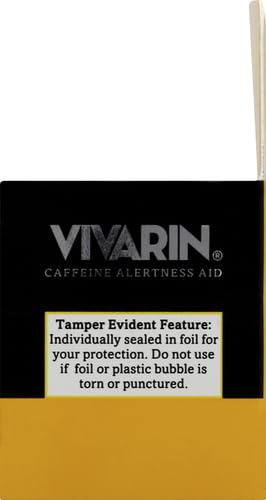 VIVARIN, CAFFEINE PILLS, 200MG CAFFEINE PER DOSE, SAFELY AND EFFECTIVELY HELPS YOU STAY AWAKE, NO SUGAR, CALORIES OR HIDDEN INGREDIENTS, ENERGY SUPPLEMENT, 40 TABLETS