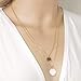 Yean Sequin Pendant Necklace Layered Coin Necklaces Gold Jewelry Chain for Women and Girls