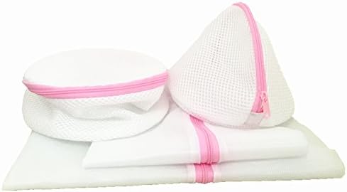 4 Pack-Dicheng Laundry Clothes Bra Lingerie Mesh Wash Bag(1 large, 1 small & 2 Bra Bags)