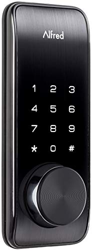 Alfred DB2-B Smart Door Lock Deadbolt Touchscreen Keypad, Pin Code + Key Entry + Bluetooth, Up to 20 Pin Codes (Black) - Image 3