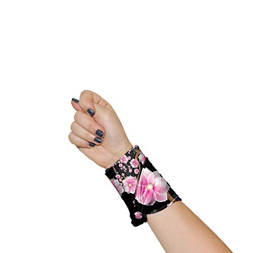 WIRESTER Bandana Mask, Headwear, Scarf for Running, Cycling, Fishing, UV Protection - Falling Pink Flower - Thumbnail 5