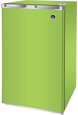 Igloo 3.2-cu. ft. Refrigerator, Reversible door,Flat-back design, Adjustable leveling legs, Green color