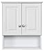 Design House 531715 Wyndham White Semi-Gloss Bathroom Wall Cabinet with 2-Doors and 1-Shelf, 22-Inches Wide by 26-Inches Tall by 8-Inches Deep