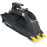 MechMaxx 3000 PSI 36'' Max Opening Mini Skid Steer Stump Grapple Bucket Attachment, SGB36