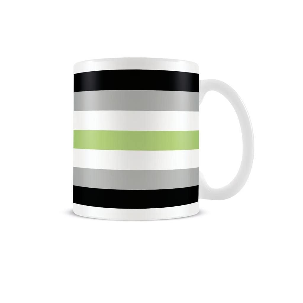 Pyramid International Agender Flag Mug (One Size) (White/Black/Grey/Green)