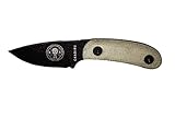 ESEE Knives Black CANDIRU Fixed Blade Knife with Grey Micarta Handles and Black Molded Polymer Sheath