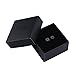 Men’s Circle Blade Stud Earrings in Matte Black Stainless Steel