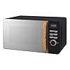Russell-Hobbs-RHMD714B-N-17L-700w-Scandi-Black-Digital-Microwave-with-5-Power-Levels-Wood-Effect-Handle-Dials-Clock-Timer-Automatic-Defrost-Easy-Clean-8-Auto-Cook-Menus Russell Hobbs RHMD714B-N 17L 700w Scandi Black Digital Microwave with 5 Power Levels, Wood Effect Handle & Dials, Clock…