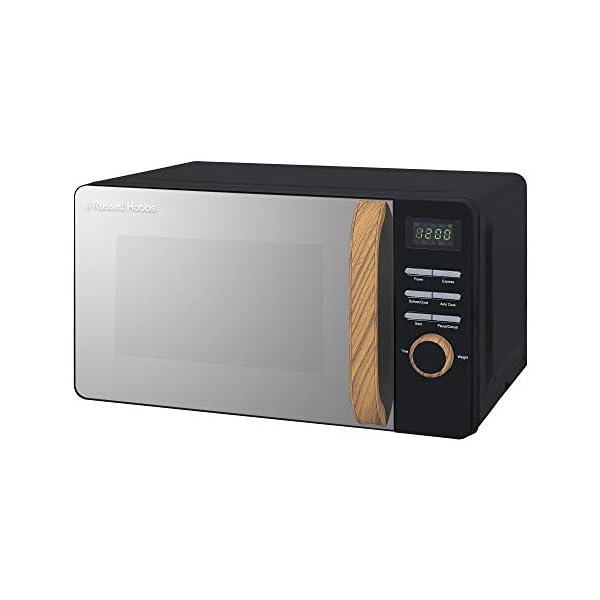 Russell-Hobbs-RHMD714B-N-17L-700w-Scandi-Black-Digital-Microwave-with-5-Power-Levels-Wood-Effect-Handle-Dials-Clock-Timer-Automatic-Defrost-Easy-Clean-8-Auto-Cook-Menus Russell Hobbs RHMD714B-N 17L 700w Scandi Black Digital Microwave with 5 Power Levels, Wood Effect Handle & Dials, Clock…