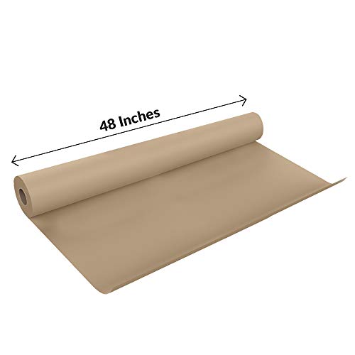 USA Brown Kraft Paper Roll 48" x 1200" (100ft) Large Gift Wrapping, Art