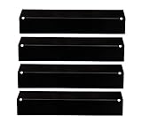 VICOOL 15 3/8'' Porcelain Steel Heat Plate for Brinkmann 810-3660-S, 810-2511-S, 810-2512-S, Heat Shield Burner Cover Replacement Parts for Aussie, Uniflame, Backyard Grill and Others, hyJ231A 4-Pack