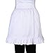YuBoBo Halloween Costumes for Women Half Apron White With 2 Pocket, Coffee Apron Adjustable, Restaurant Apron, Classic Apron, Halloween/Christmas Cosplay Apron, Easy Clean Fabric