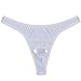 CHICTRY Men's Sexy Jock Strap Briefs Open Front Hole Underwear G-string Thongs White Medium(waistline 25.0-38.5