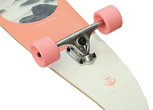 VOLADOR 42inch Freeride Longboard Complete Cruiser (Drop Through Deck - Camber concave) (NatureRD)