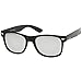zeroUV - Retro 80's Classic Colored Mirror Lens Square Horn Rimmed Sunglasses for Men Women (Matte/Silver)