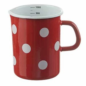 Meßbecher – Polka Dot Red 1 Litre Enamel