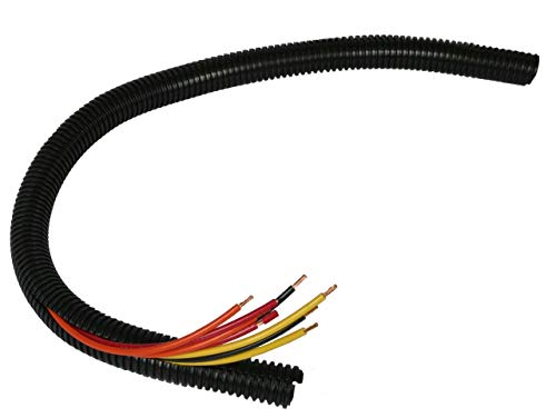 Wire Loom Black 20' Feet 1" Split Tubing Hose Cover Auto Home Marine by Nippon America