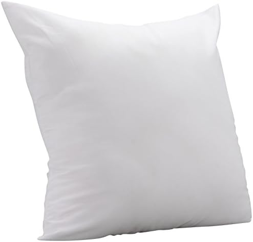 Pal Fabric Premium 24"x24" White Cotton Feel Microfiber Square Sham Euro Sofa Bed Couch Decorative Pillow Insert Form Fill Stuffer Cushion Made in USA for Pillow Cover or Case (24x24)