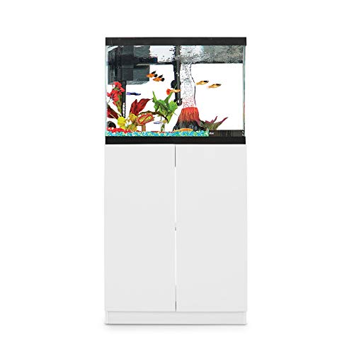 Imagitarium White Gloss Fish Tank Stand, Up to 20 Gal, 12.5 in