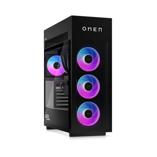 Ordenador sobremesa OMEN MAX 45L GT23-0000ns (Procesador AMD Ryzen 9 9900X3D, 64GB DDR5, 2TB SSD, NVIDIA GeForce RTX 5080, Windows 11 Home) Negro