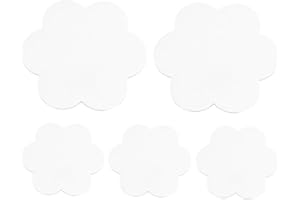 HOMSFOU 5-Pack 3-Inch Flower Shaped Mini Canvas Panels, Small Painting Boards for Acrylic & Oil Painting, Triple Primed Flora