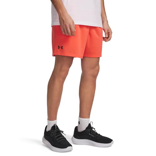 Under Armour Men's Tech 6 Inch Mesh Shorts, (690) Venom Red / / Black, XX-Large