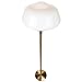 Brightech Aiden LED Floor Lamp– Contemporary Modern Frosted Glass Globe Lamp- Tall Pole Standing Uplight Lamp for Living Room, Den Office Or Bedroom- Energy Efficient Bulb Included- Antique Brass