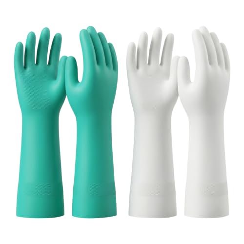 Tofogpon Chemical resistant nitrile gloves,latex rubber free,2 pairs,Large at Amazon