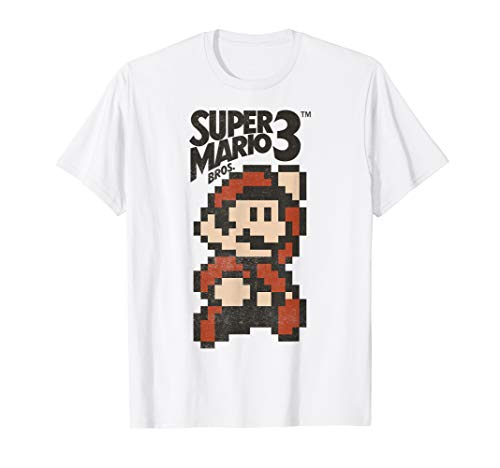 Super MarioBros 3 Pixel Mario Retro Jump Graphic T-Shirt T-ShirtOEKO-TEX STANDARD 100