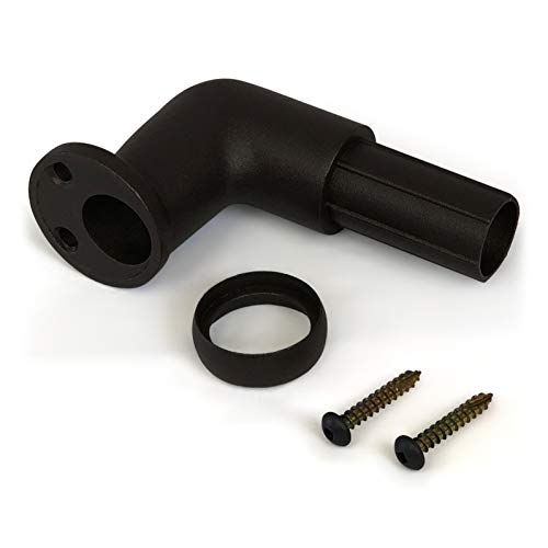 Aluminum Handrail Direct CHR 12' Handrail Section with Returns - ADA Compliant - Bronze Fine Texture