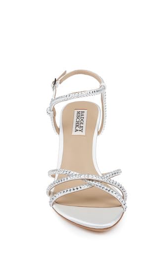 BADGLEY MISCHKA WOMEN’S JULIETTA HEELED SANDAL, BLACK, 9.5