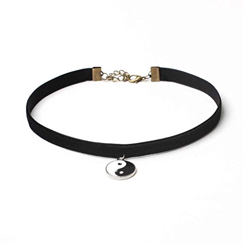 Beaums-Collana-8pcs-sexy-nero-punk-Velvet-Lace-Choker-della-collana-del-collare-di-Chocker