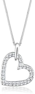 Elli Collana Donna In Argento 925 Con Cristallo Xilion Cut - Lunghezza 45 Cm