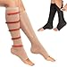 Lemon Hero Zipper Compression Socks - 15-20 mmHg Open Toe Medical Compression Stockings for Women and Men - Improves Blood Circulation, Relieves Pain & Swelling, Medium - Beige [1 Pair]