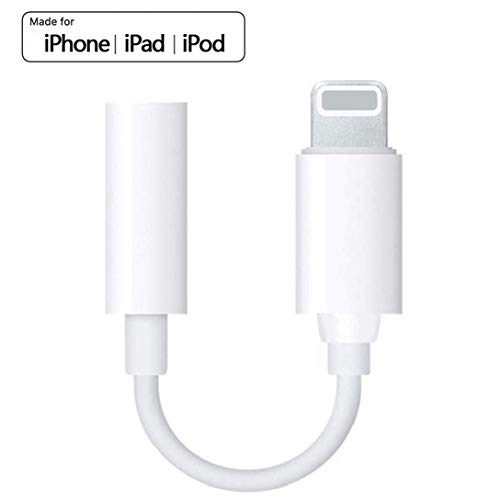 [Apple MFi Certified] Lightning to 3.5 mm Headphone Jack Adapter Charger Cable Compatible iPhone 7/7 Plus/8/8 Plus/Xs/XR/X/, Cord with Mic&Remote Music Control&Calling Function Support All iOS