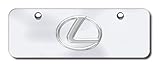Lexus Logo Half-size Chrome Steel License Plate