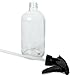 Vivaplex - COMINE4033588 , Large, 16 oz, Empty, Clear Glass Spray Bottle with Black Trigger Sprayer