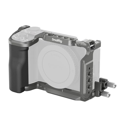 SMALLRIG ZV-E10 II HawkLock Schnellwechselkäfig-Kit für Sony ZV-E10 II mit Kabelklemme für HDMI, integrierter ergonomisch geformter Silikongriff, Schn