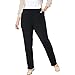 Woman Within Women's Plus Size Petite 7-Day Knit Straight Leg Pant - Black, 3X