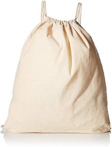 Pack of 4 Perfect Ecology Cotton Bags Eco Friendly Design Washable and Reusable Soft Premium Best for Fruit Vegetable Toys Travel Grocery Drawstring Bags NO More Plastic! (Large)